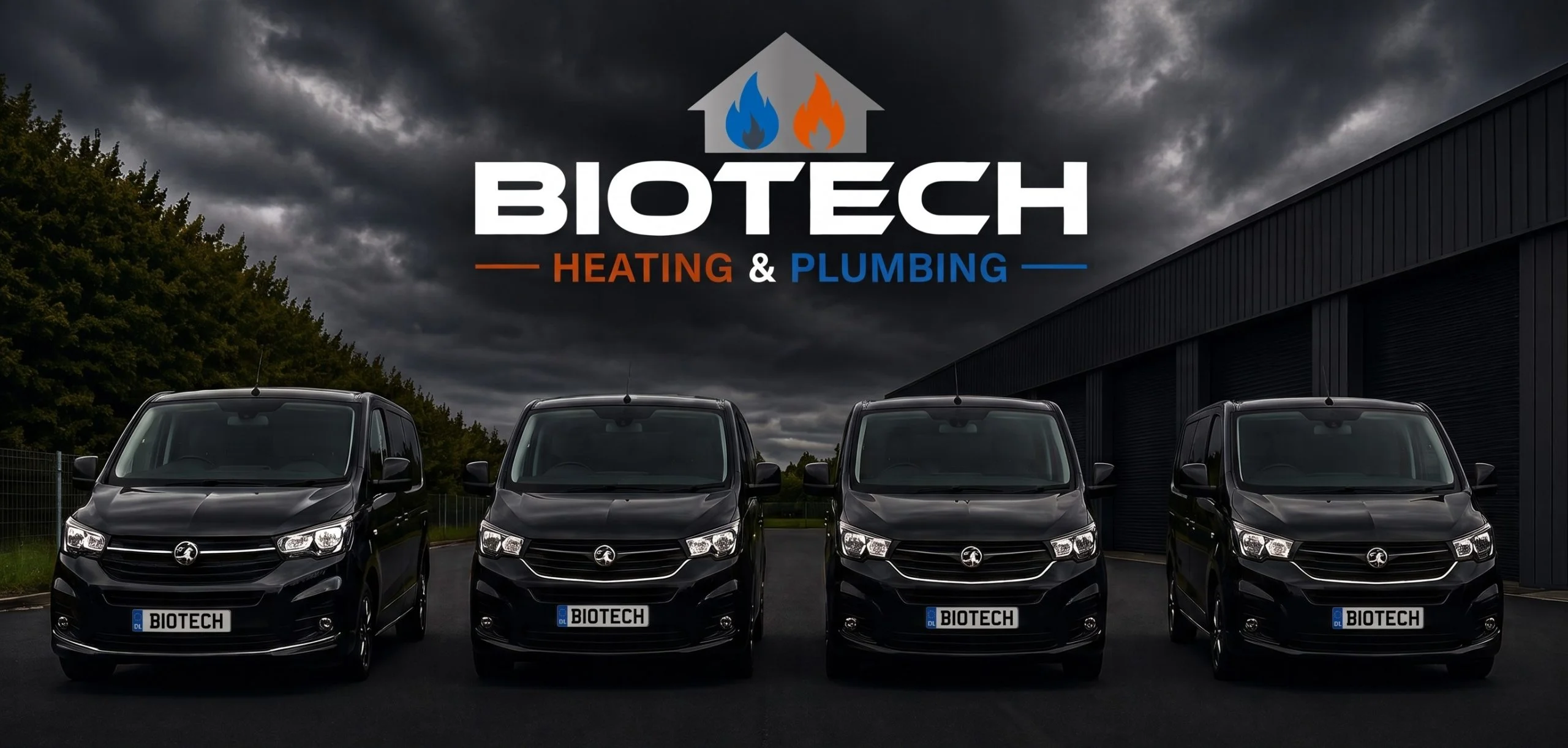 Biotech Heating and Plumbing service vans