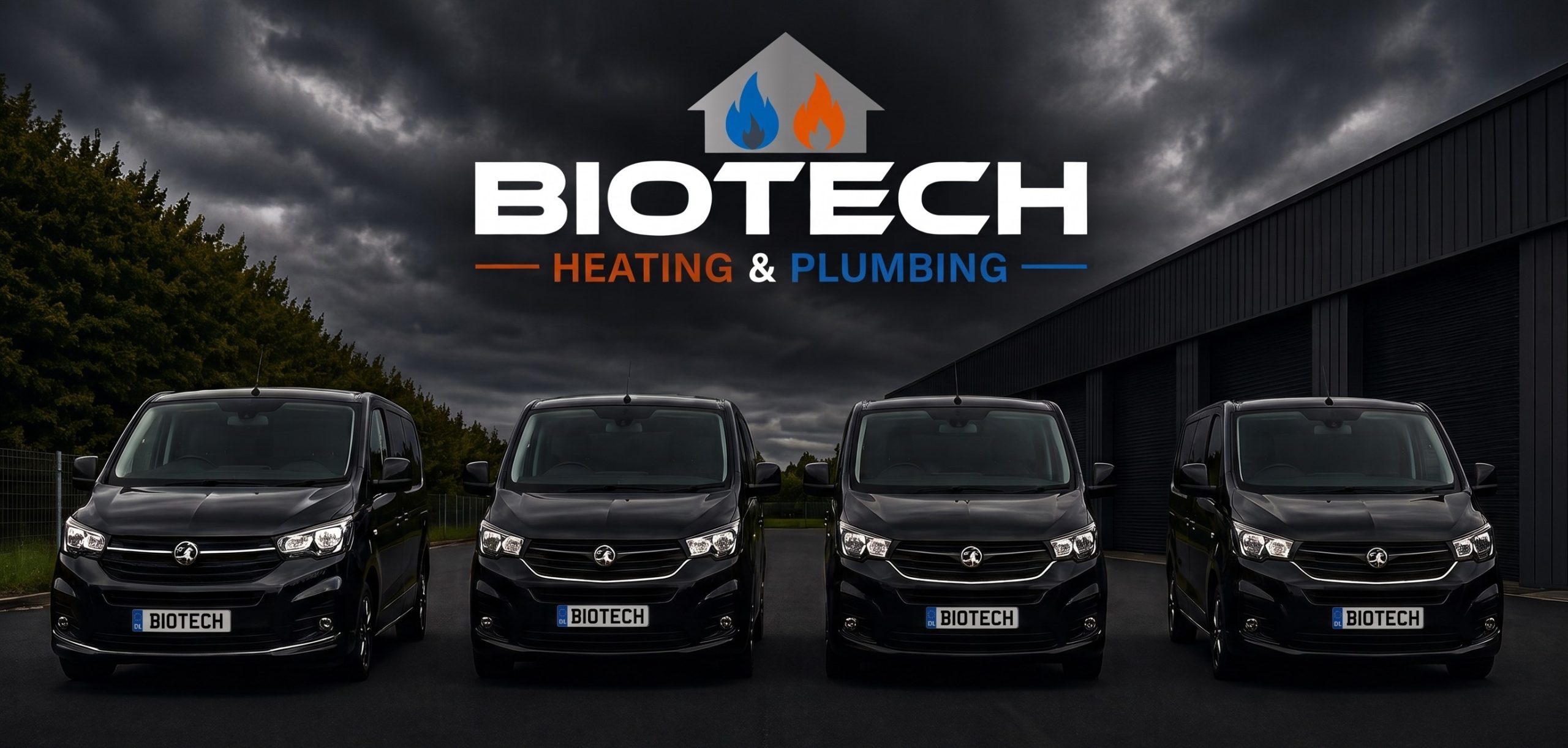 Biotech Heating and Plumbing service vans